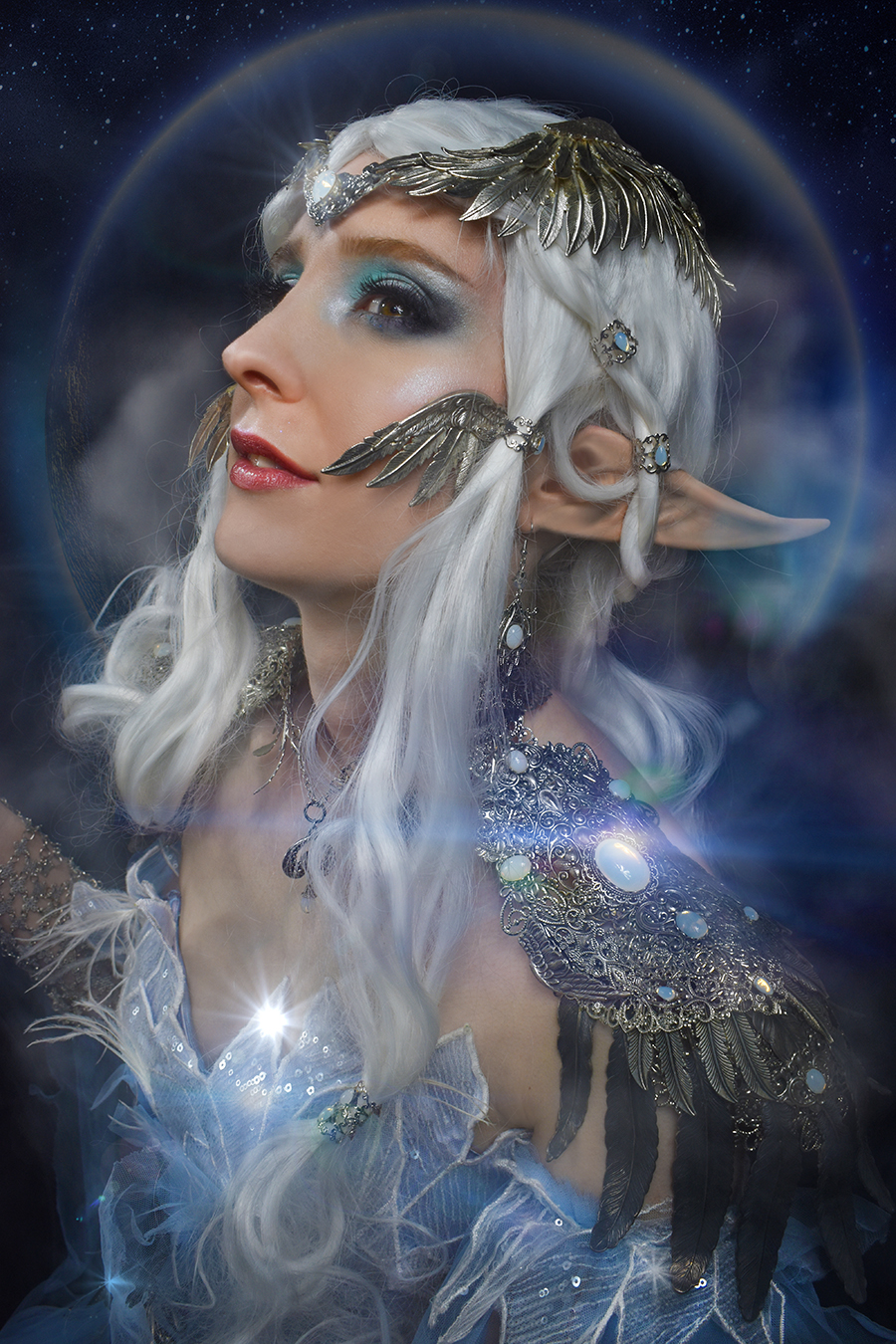 elven moon make up girl cosplay